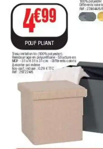 La Foir'Fouille Pouf pliant offre