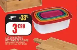 La Foir'Fouille Lot de 6 bottes rectangles colors offre