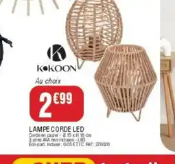 La Foir'Fouille Lampe corde led offre