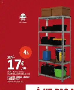 E.Leclerc Brico Étagère charge lourde 5 tablettes offre