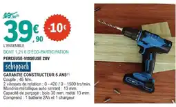 E.Leclerc Brico SCHEPPACH Perceuse-visseuse 20v offre