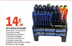 E.Leclerc Brico Lot d'outils de vissage offre