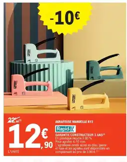 E.Leclerc Brico RAPID Agrafeuse manuelle r13 offre