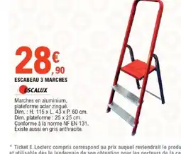 E.Leclerc Brico ESCALUX Escabeau 3 marches offre