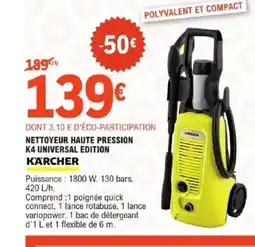 E.Leclerc Brico Nettoyeur haute pression k4 universal edition offre