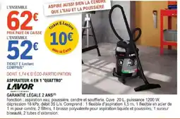 E.Leclerc Brico LAVOR Aspirateur 4 en 1 quattro offre