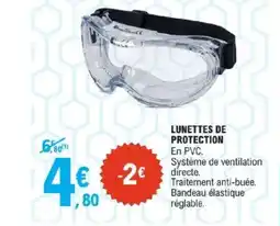 E.Leclerc Brico Lunettes de protection offre