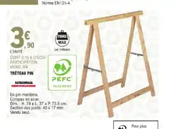 E.Leclerc Brico Tréteau pin offre