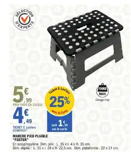 E.Leclerc Brico FOXTER Marche pied pliable offre