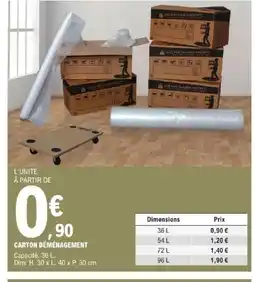 E.Leclerc Brico Carton déménagement offre