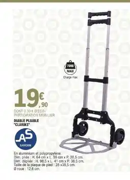 E.Leclerc Brico Diable pliable clariks offre