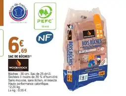 E.Leclerc Brico WOODSTOCK Sac de bûches offre