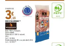 E.Leclerc Brico WOODSTOCK Bois d'allumage offre