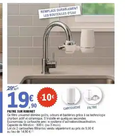 E.Leclerc Brico Filtre sur robinet offre