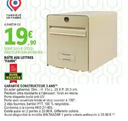 E.Leclerc Brico Boîte aux lettres favor offre