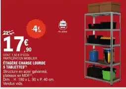 E.Leclerc Brico Étagère charge lourde 5 tablettes offre