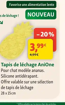 Maxi Zoo Tapis de léchage AniOne offre