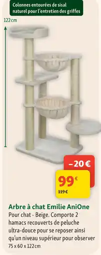Maxi Zoo Arbre à chat Emilie AniOne offre
