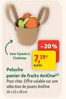 Maxi Zoo Peluche panier de fruits AniOne offre