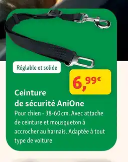 Maxi Zoo Ceinture de sécurité AniOne offre