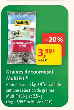 Maxi Zoo MULTIFIT Graines de tournesol offre