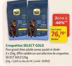 Maxi Zoo SELECT GOLD Croquettes offre