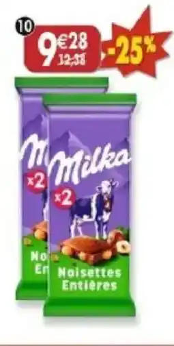 Maximo Lot de 2 x2 tablettes de chocolat lait noisettes offre