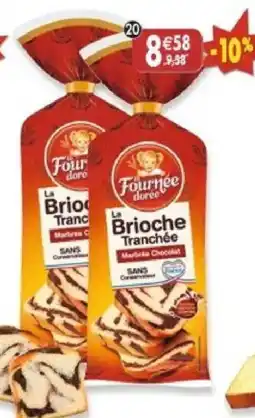 Maximo Lot de 2 brioches tranchées marbrées au chocolat offre