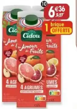Maximo Lot de 2 briques de nectar 4 agrumes sans sucres ajoutés offre