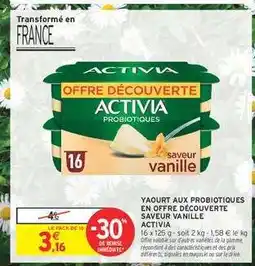 Intermarché Hyper Activia Saveur Vanille offre
