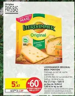 Intermarché Hyper LEERDAMMER ORIGINAL MAXI PORTION offre