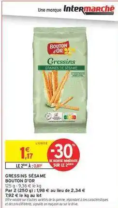 Intermarché Hyper Gressins Sésame Bouton d'Or offre