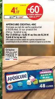Intermarché Hyper APÉRICUBE COCKTAIL 48C offre