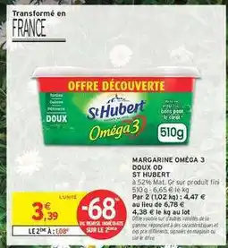 Intermarché Hyper Margarine Oméga 3 Doux offre