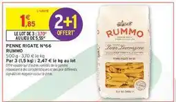 Intermarché Hyper Penne Rigate No. 66 Rummo offre