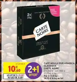 Intermarché Hyper Café Moulu Pur Arabica Classique Carte Noire offre