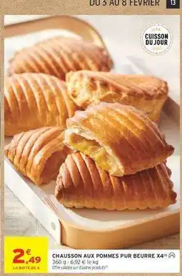 Intermarché Hyper CHAUSSON AUX POMMES PUR BEURRE X4 offre