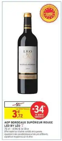 Intermarché Hyper AOP Bordeaux Supérieur Rouge Léo by Léo offre