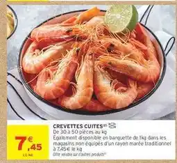 Intermarché CREVETTES CUITES offre
