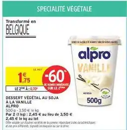 Intermarché Hyper ALPRO VANILLE offre