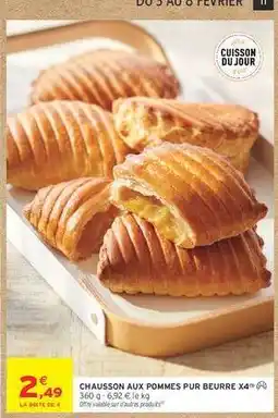 Intermarché CHAUSSON AUX POMMES PUR BEURRE X4 offre