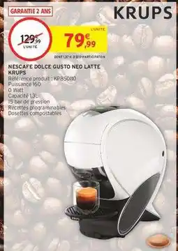 Intermarché Hyper NESCAFE DOLCE GUSTO NEO LATTE KRUPS offre