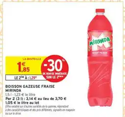 Intermarché BOISSON GAZEUSE FRAISE MIRINDA offre