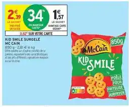 Intermarché Kid Smile Surgelé Mc Cain offre