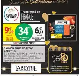 Intermarché Saumon Fumé Norvège 'Labeyrie' offre