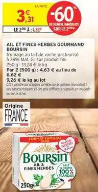 Intermarché AIL ET FINES HERBES GOURMAND BOURSIN offre