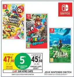 Intermarché Hyper Jeux Nintendo Switch offre