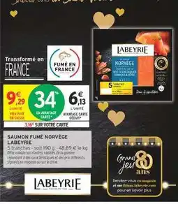 Intermarché Hyper Saumon Fumé Norvège 'Labeyrie' offre