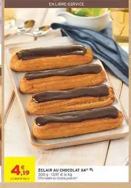 Intermarché ÉCLAIR AU CHOCOLAT X4 offre
