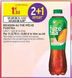 Intermarché BOISSON AU THÉ PÊCHE FUZETEA offre